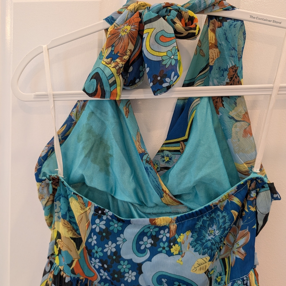 Vibrant Floral Halter Dress - Picture 6 of 8